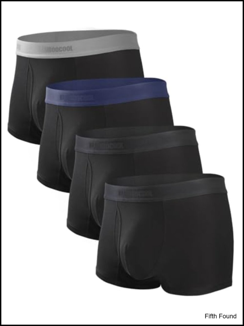 Men's Bamboo Underwear 4-Pack - Ultra Soft, Anti-Roll Waistband, Tagless Trunks